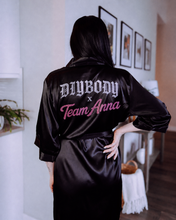 Load image into Gallery viewer, Show Day Cover-up (Black) w/ Rhinestones
