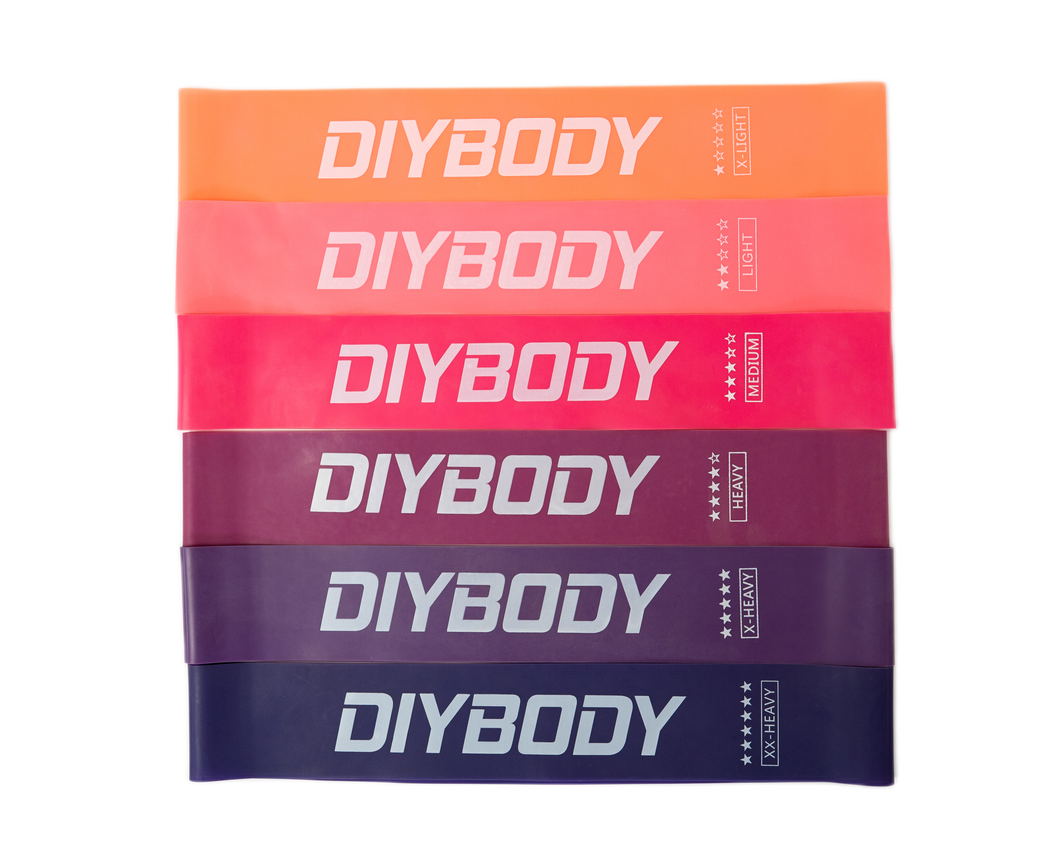 Latex Resistance Bands - 6 Pack Set